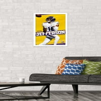 Minnesota Vikings-Justin Jefferson Duvar Posteri, 14.725 22.375 Çerçeveli