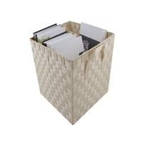 Depolama Çözümleri Dolap, Yatak Odası ve Çamaşır Organizasyonu için Dokuma Askılı Saklama Kutusu - X-Large Ivory