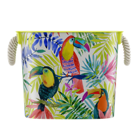 Halat Kulplu 40 Litrelik Esnek Küvetin Dayanakları - Toucan Print