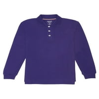 Fransız Tostu Erkek Okul Üniforması Uzun Kollu Pike Polo Gömlek, 4-20 Beden
