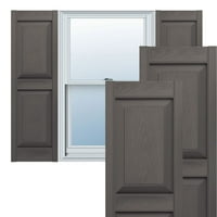 Ekena Millwork 3 4 W 42 H Ömür Boyu Vinil, İki eşit Panele Uyarlanmış, Yükseltilmiş Panel Panjurlar, w Panjurlar,