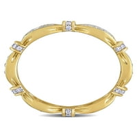 Miabella Karat T.W. Pırlanta 10k Sarı Altın Düğümlü yıldönümü yüzüğü