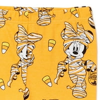 Mickey Mouse Cadılar Bayramı yürümeye başlayan çocuk erkek ve kız Unise pamuk pijama takımı, 2 parça, boyutları 12M-5T