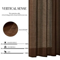 Subrte Fau İpek Yarı Şeffaf Pencere Elegance Perdeler Örtüsü Panelleri Tedavi ve Katı Grommets Yatak Odası için