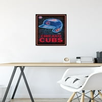 Chicago Cubs - Neon Kask Duvar Posteri, 14.725 22.375