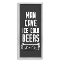 Stupell Industries Man Cave Buz Gibi Biralar Retro Tabela, 24, Natalie Carpentieri'nin Tasarımı