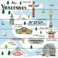 Marmont Hill Vancouver Molly Rosner tarafından Beyaz Ahşap Üzerine Resim Baskısı