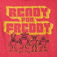 Freddy's Boys Fazbear's Pizzeria'da Beş Gece Grafikli Tişört, 2'li Paket, 4-18 Beden