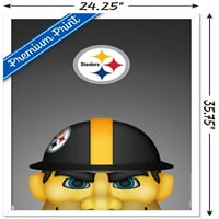 Pittsburgh Steelers-S. Preston Maskotu Çelik McBeam Duvar Posteri, 22.375 34