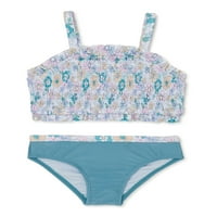 Wonder Nation Bebek ve Yürümeye Başlayan Kız Baskı Bikini, 2 Parça, 12M-5T