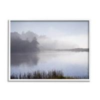 Aptal Sisli Göl Woodland Yansıma Manzara Fotoğrafçılığı Beyaz Çerçeveli Sanat Baskı Duvar Sanatı