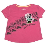 Disney Minnie Mouse Kuralları Şönil Yama grafikli tişört