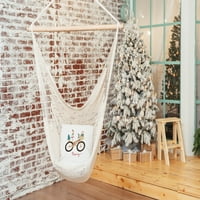 Sadece Papatya Kahverengi Renkli Merry Bird Bisiklet Noel Yumuşak Bükülmüş Polyester Kapalı Açık Atmak Yastık, 20