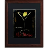 Marka Güzel Sanatlar Olive Martini II Tuval Sanatı Renkli Fırın, Siyah Mat, Ahşap Çerçeve