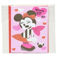 Amerikan Selamlar Minnie Mouse Kalpler Günü Parıltılı Sevgililer Günü Kartı