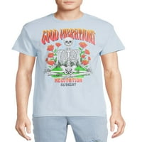 Mizah erkek ve Büyük erkek Bu bir Vibe ve İyi Titreşimler İskelet Grafik T-Shirt, 2-Pack