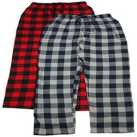 Hanes Erkek ve Büyük Erkek Pamuklu Pazen Pijama Pantolon, 2'li Paket