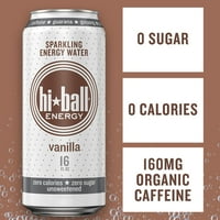 Hiball Energy Vanilyalı Köpüklü Enerji Su, Sıfır Şeker ve Sıfır Kalorili enerji içeceği, Sıvı Kutular, Sayım