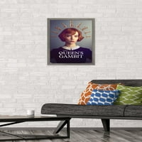 Trendler Uluslararası Netflix Kraliçe'nin Gambit - Satranç Duvar Posteri 16.5 24.25 .75 Barnwood Çerçeveli Versiyon