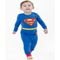 Comics Baby Boys Superman Pamuk Bebek, Mavi, Aylar
