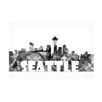 Marlene Watson 'Seattle Washington Skyline BG 2' Tuval Sanatı