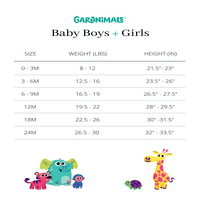 Garanimals Kız Bebek Uzun Kollu Bodysuits, 3'lü Paket, Beden 0 3 Aylık