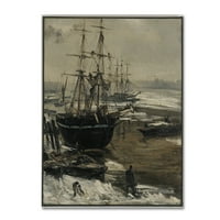 Marka Güzel Sanatlar 'Buzda Thames' Whistler'dan Tuval Sanatı