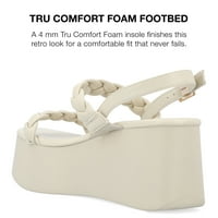 Journee Koleksiyonu Bayan Zannah Tru Konfor Köpük Toka platform sandaletler