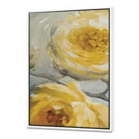 Designart ' Güneşli Sarı Çiçek III ' Çiçekli Çerçeveli Kanvas