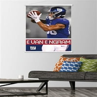 New York Giants - Manyetik Çerçeveli Evan Engram Duvar Posteri, 22.375 34
