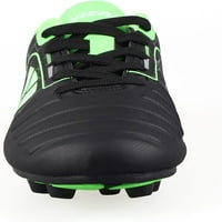 Vizari Çocuklar Catalina Genç Firma Zemin Açık Futbol Ayakkabıları Cleats Erkekler ve Kızlar için-Siyah Yeşil Beyaz