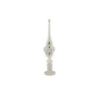 DecMode 7 W, 32 H Fiberglas Vintage Finial Heykel, Beyaz