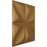Ekena Millwork 5 8 W 5 8 H Alexa EnduraWall Dekoratif 3D Duvar Paneli, Parlak Kaplama Altın