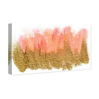 Wynwood Stüdyo Soyut Duvar Sanatı Tuval Baskılar 'Pastel Altın Charm' Boya-Turuncu, Altın