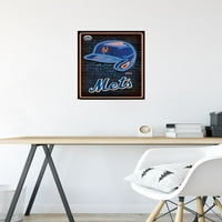 New York Mets - Neon Kask Duvar Posteri, 14.725 22.375