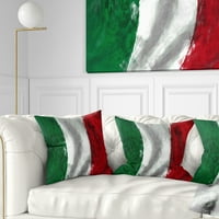 Designart İtalya Bayrağı - Çağdaş Kırlent - 18x18