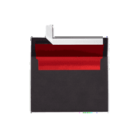 LUXPaper A Folyo Kaplı Zarflar, 1 4, Peel & Press, lb. Siyah w Kırmızı Astar, Paket