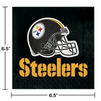 Misafirler için Pittsburgh Steelers Ultimate Fan Parti Malzemeleri Seti