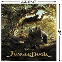 Disney Orman Kitabı-itme Pimleri ile Adam Yavrusu Duvar Posteri, 22.375 34