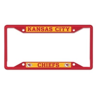 Kansas City Chiefs Takımı Çıkartma Seti ile Renkli Plaka Çerçevesi