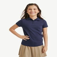 Adalet Kız Üniforma Kısa Kollu Örgü Polo Gömlek, Beden XS-XLP
