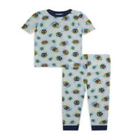 Aziz Havva Bebek ve Yürümeye başlayan çocuk erkek kısa kollu rahat pamuklu Pijama, Set