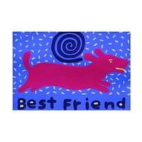 Hillary Vermont insanlar için Evcil Hayvan Tasarımları 'En iyi arkadaş' Tuval Sanatı