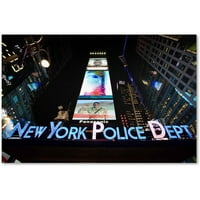Marka Güzel Sanatlar Mavi Neonda NYPD Yale Gurney'den Tuval Sanatı