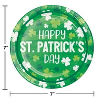 İrlandalı Shamrocks Mutlu Aziz Patrick Günü Tatlı Tabakları, Misafirler için Sayılır