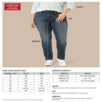 Levi Strauss & Co.'nun imzası. Kadın Artı Boyutu Modern İnce Kelepçeli Jean