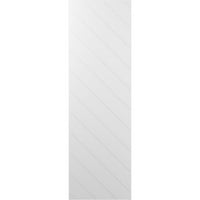 Ekena Millwork 18 W 76 H Gerçek Fit PVC Çapraz Çıta Modern Stil Sabit Montajlı Panjurlar, Beyaz