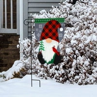 Kış Gnome çuval bezi Bahçe bayrağı Mizah Kar taneleri 12.5 18 Briarwood Lane