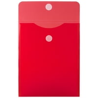 Kağıt Kanca ve Halka Plastik Zarflar, 1 Genişletme, 1 2, Kırmızı, Paket başına