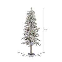 Vickerman 4 ' Akın Alp Yapay Noel Ağacı, Çok Renkli LED Dura aydınlatmalı ışıklar